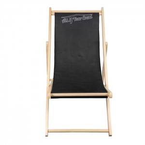 Sling Beach Wooden Deck Chairs For Sale XH-X003