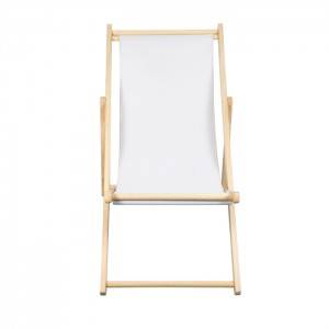 Outdoor Folding White Wooden Beach Chair XH-X004