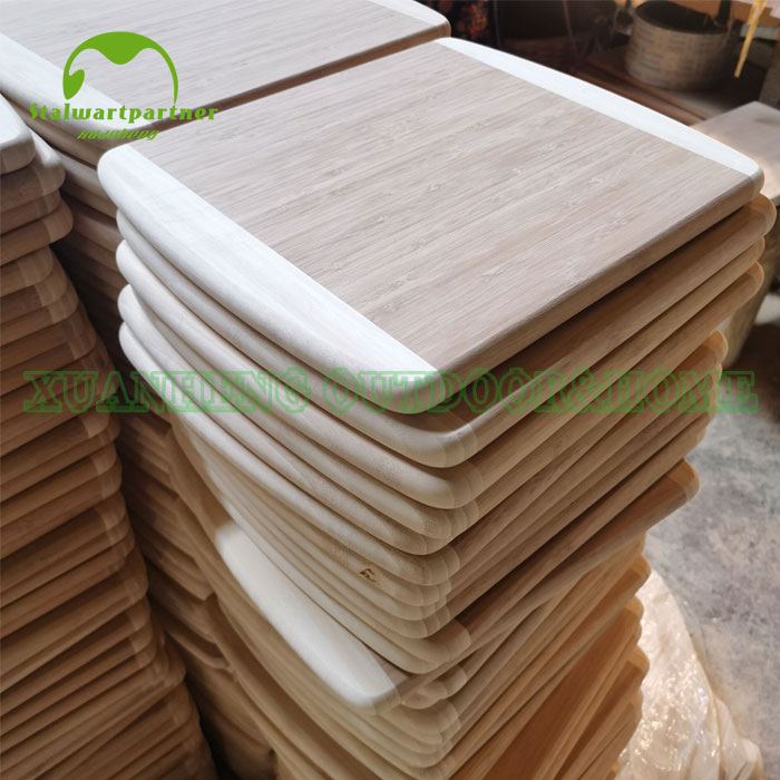 Organic Bamboo Wooden Block Cutting Board Fruit Chop Board  XH-A066