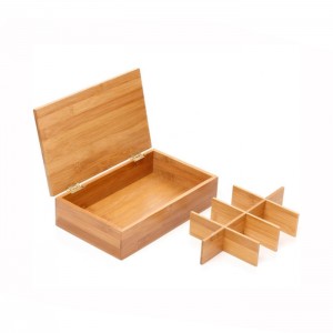 Natural Bamboo Coffee Box With Lid
