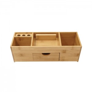 Bamboo Desktop Cancelleria Collection Box
