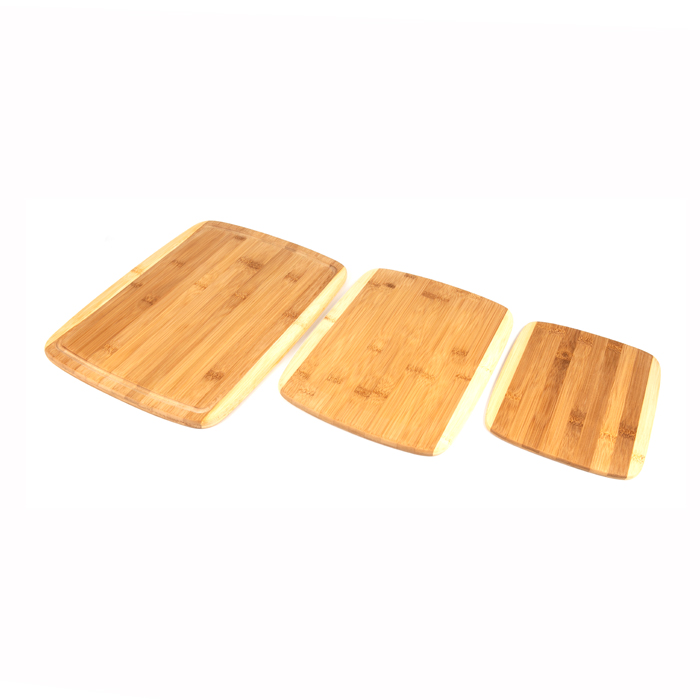 Bamboo Cutting Board – Wood Chopping Boards For Food Prep Meat Vegetables Fruits Crackers & Cheese Set of 3