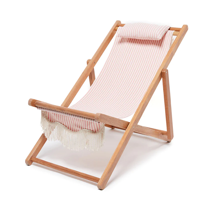 Solid Striped Canvas Portable Wooden Outdoor Garden Furniture Folding Beach Chair  XH-X116
