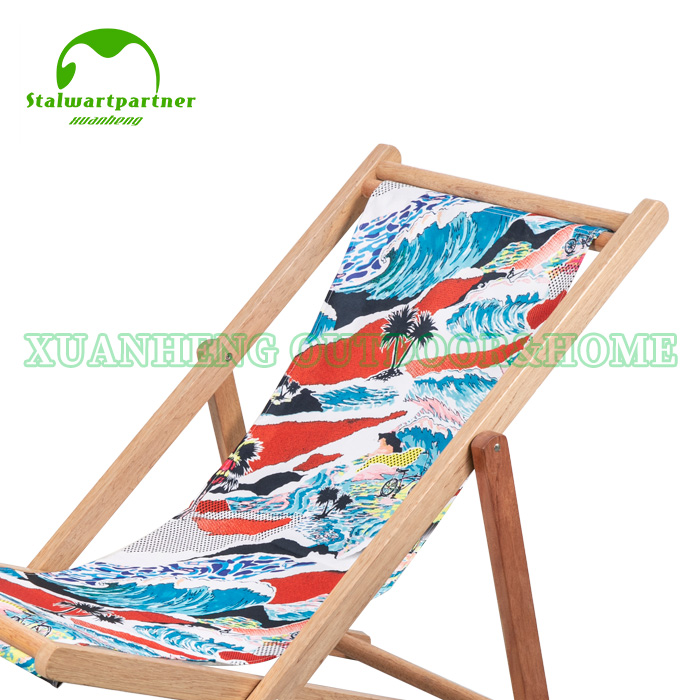Wooden Deck Beach Sling Chairs For Sale XH-X001