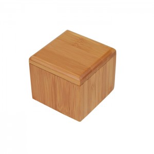 Natural Color Storage Bamboo Boxes With Sliding Lid