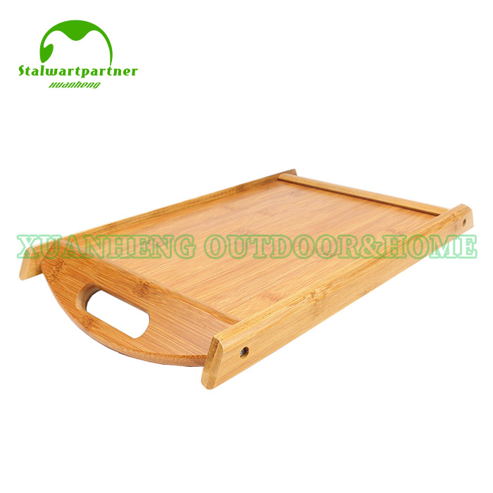 100% Bamboo Removable Kitchen Serving Tray