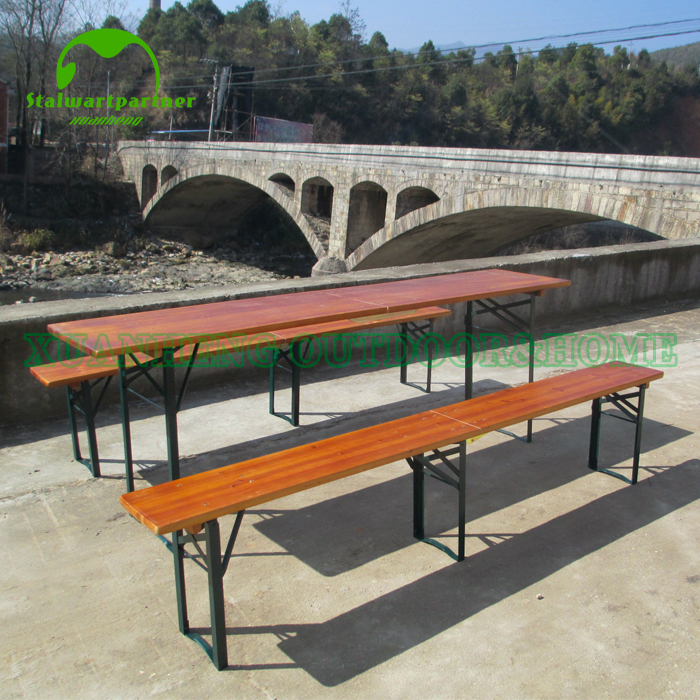 3 PCS Wooden Beer Table With Bench XH-V004