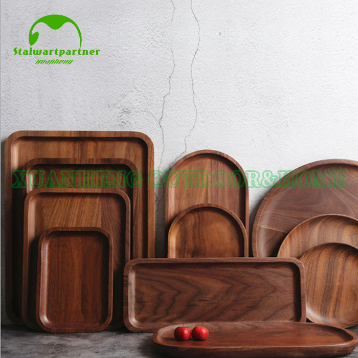Eco-friendly Decorative Wood Serving Tray Set