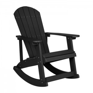 Recycled HDPE Rocking Chair Outdoor Adirondack Chair for Patio Garden Lawn Porch XH-H019