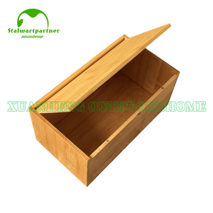 Natural Color Bamboo Storage Box With Lid