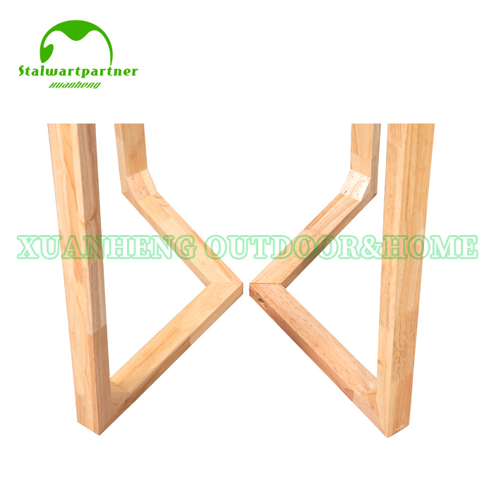 2019 China New Design Bamboo Wood Cutlery Tray - Natual Rubber Wood Coffee Table With V-Shape Leg XH-S002 – Xuanheng