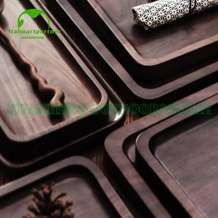 Eco-friendly Decorative Wood Serving Tray Set
