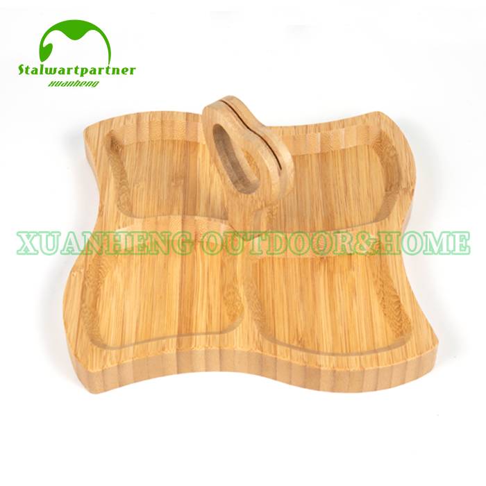 Bamboo Nut Tray With Handle