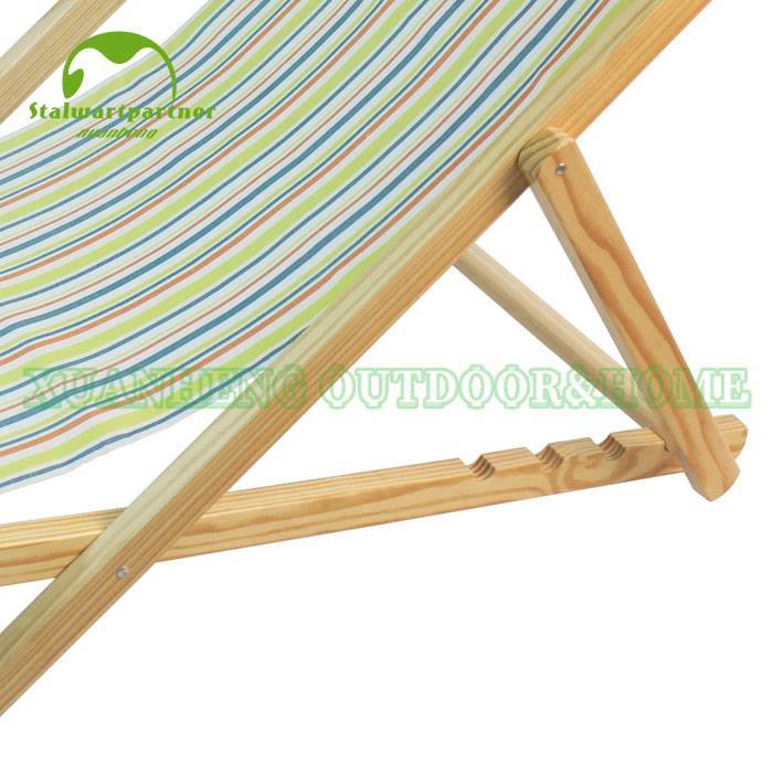 Sun Beach Lounger Wooden Folding Deck Chair XH-X024