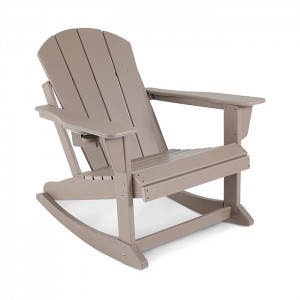 Patio Outdoor Garden Plastic Polywood Deck Adirondack Dining Rocking Chair XH-H023