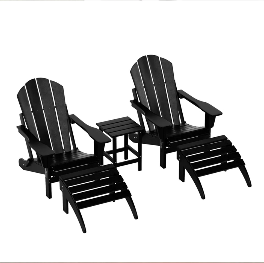 Adirondack Chair with Foot,  Patio lawn Porch Deck and Backyard Chair XH-H052
