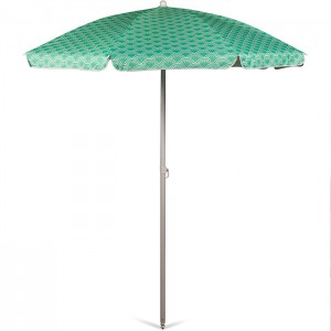 200cm Aluminum Wooden Coated Outdoor Travel Beach Umbrella with Tassels  XH-U008