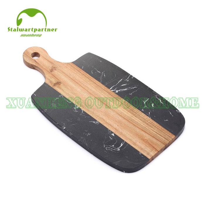 Acacia Wood And Marble Combination Cutting Blocks Board XH-G042