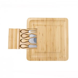 Taula de formatges rectangle de bambú