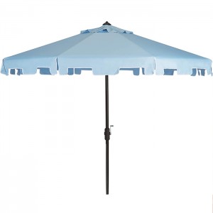 Wooden Pole Portable Outdoor UV Sun Protection Fringe Patio Parasols Umbrellas with Tassels  XH-U013