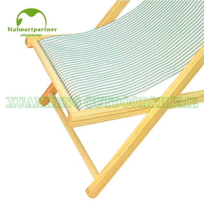Relax Canvas Foldable Wooden Deck Chair XH-X017
