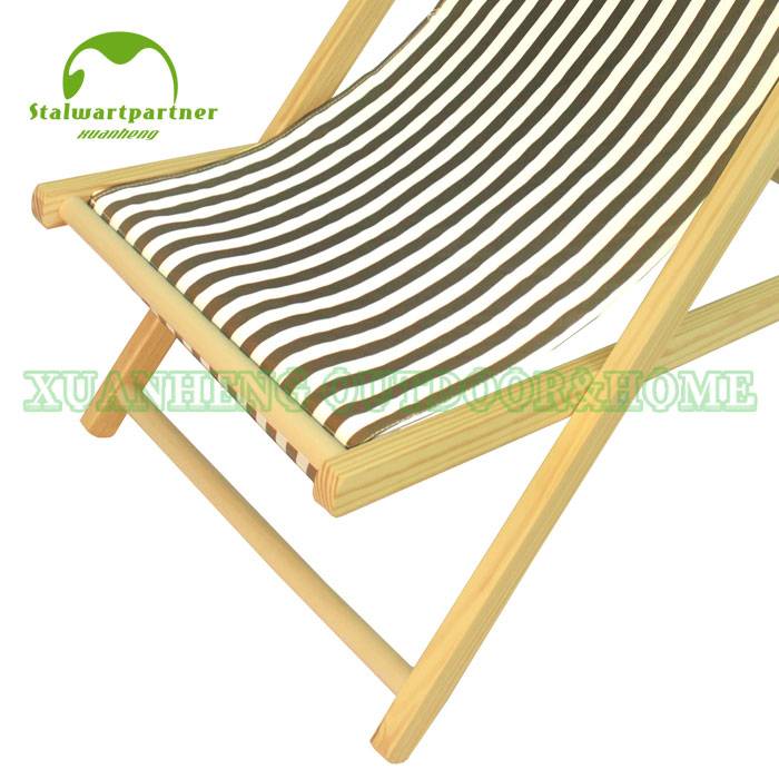 Detachable Wooden Canvas Sand Beach Lounge Chair XH-X019