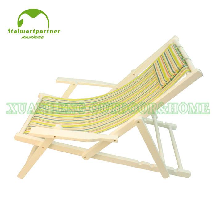 Folding Adjustable Wooden Beach Chairs Fishing Chair XH-X028