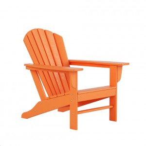 Adirondack Chair Weather Resistant Imitation Wood Stripes Outdoor Chair for Camping Patio XH-H043
