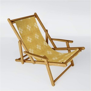 Folding Outdoor Pool Camping Wooden Beach Sling Chair  XH-X087