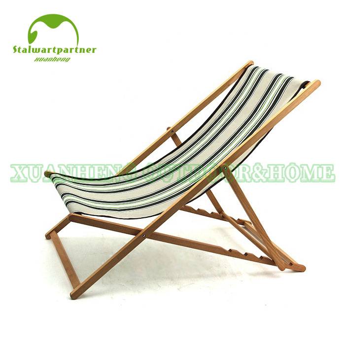 Outdoor Folding Wooden Lounge Sun Deck Chair     XH-X046