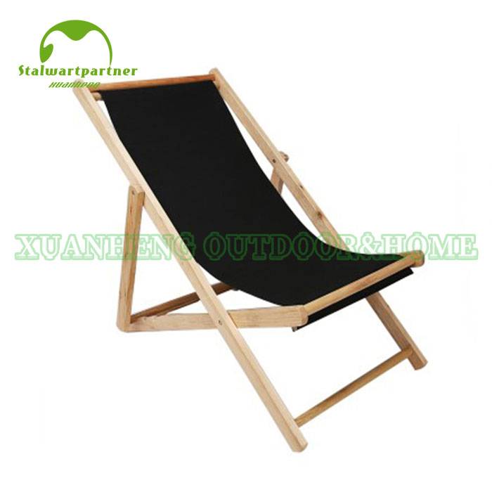 Outdoor Wooden Foldable Beach Sling Chair XH-X049