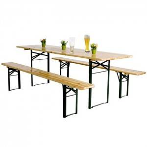 Hot Sale Foldable Wooden Beer Table Set with Benches XH-V013