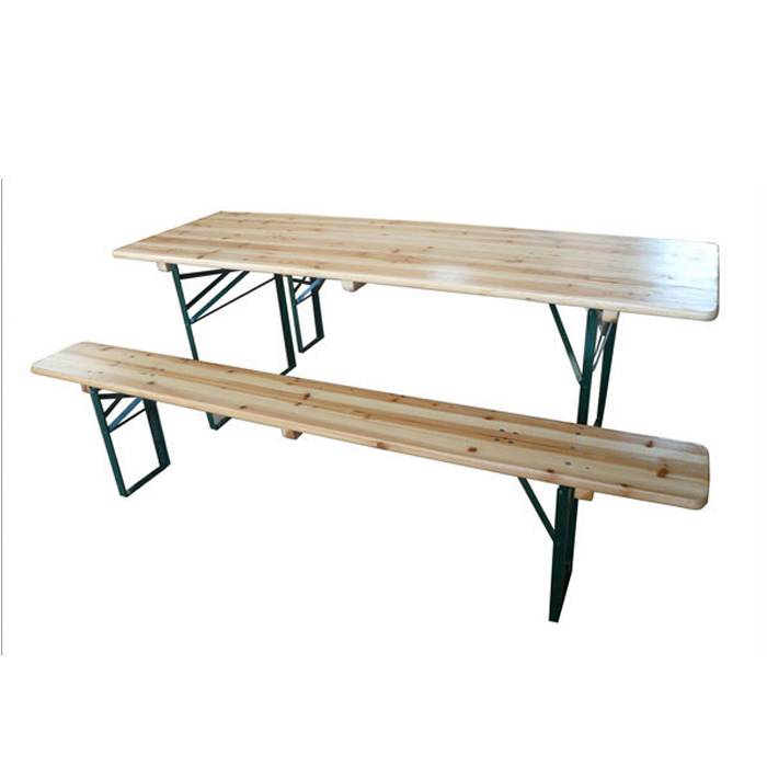 Wood Beer Table and Bench Set On Beer Party XH-V006