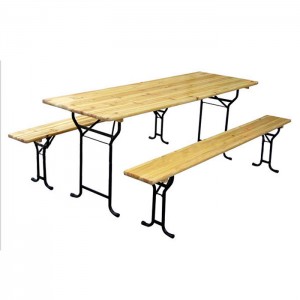 Outdoor Pine Wood Beer Table And Chairs Set XH-V007