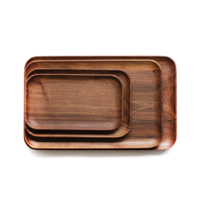 High Quality Reusable Natural Wooden Tray With Custom Logo
