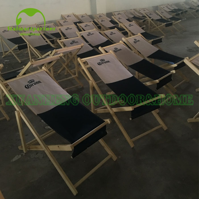Wooden Beach Lounge Deck Chairs For Sale    XH-X045