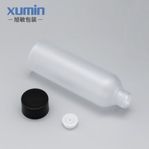 Grosir produk china 200ml botol botol plastik pet lucency dan penutup hitam cover putih untuk botol buram