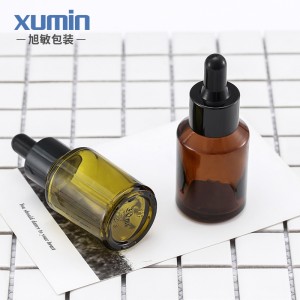 घाऊक हॉट विक्री लक्झरी उटणे बाटली 30ML काच ड्रॉपर बाटली गडद तपकिरी आणि गडद हिरवा रंग