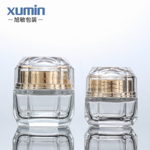 wholesale 30g 50g clear glass cosmetic jar custom cosmetic cream jar glass jars with lids