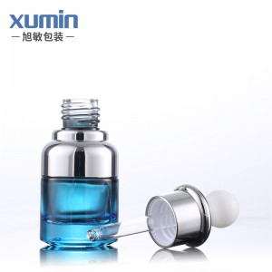 Müük Blue klaasist Tilgutuspudel 20ml 40ml Guangzhou klaaspudel kosmeetikatoodete pakendil