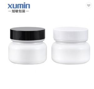 white cosmetic 50ml glass jar packaging white cream jar with cosmetic jar