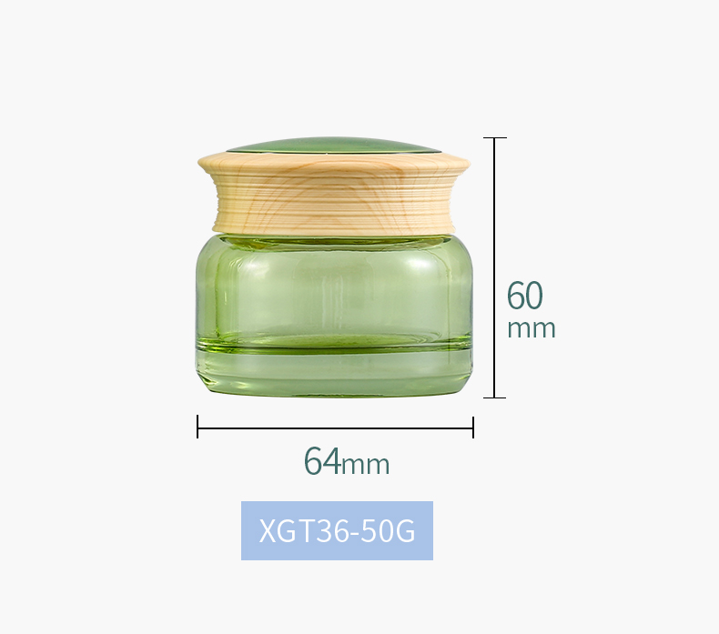 Download Wholesale Wholesale Green Luxury Cosmetic Glass Jar 50ml Cream Jar Containers With Glass Jar Bamboo Lids Factory And Manufacturers Xumin