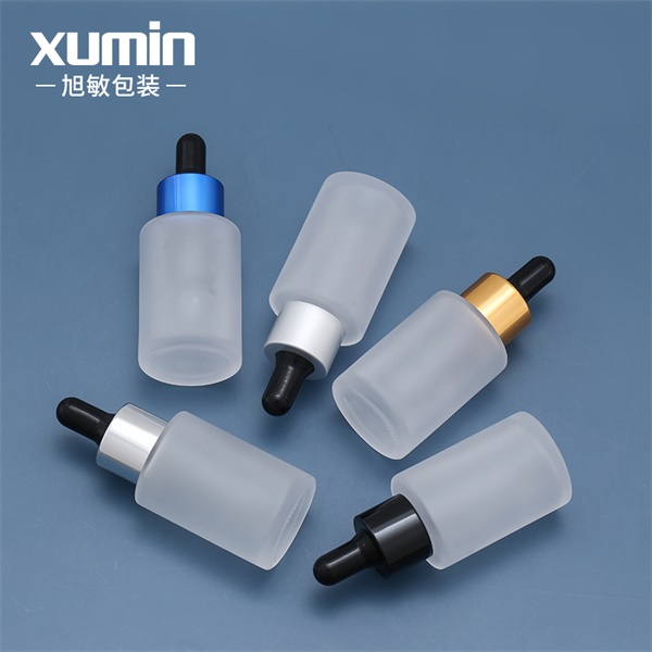 2017 China New Design Cosmetic Packaging -
 30ml Frosted dropper bottle Black silicone head in stock cosmetic packaging glass bottle for serum – Xumin