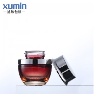 Luxury cosmetic bottle glass 20G 30G 50G glass jar 30ML 50ML 100ML red dropper bottle pump bottle