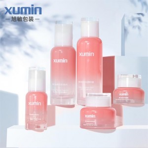 Luxury cosmetic bottle set 30G 50G 40ml 100ml 120ml  oz glass bottle containers with packaging