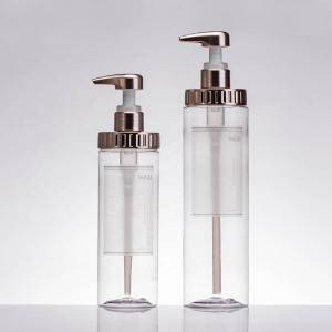Original Factory Frosted Glass Bottle - luxury shampoo bottle empty 500ml 800ml pet plastic bottle high capacity shower gel lotion pump bottle – Xumin