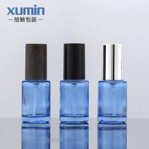 Wholesale cosmetic packaging  blue empty lotion bottles for 30ml glass bottles
