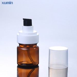 Wholesale PP white cosmetic pump plastic 40ml lotion pet bottle with dispenser