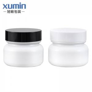Cosmetic 50g 50ml 2oz glass jar packaging white cream jar with cosmetic jar