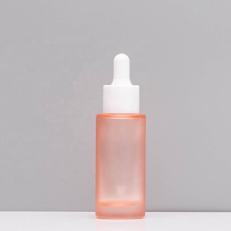 cosmetic 30ml pink glass dropper bottles 1oz pink serum bottle essential oil packaging Featured Image